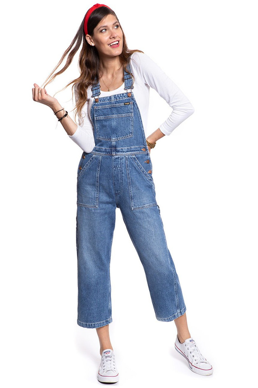DAMSKIE OGRODNICZKI WRANGLER CARPENTER BIB ALL STAR BLUE W29RRI25U 112128591