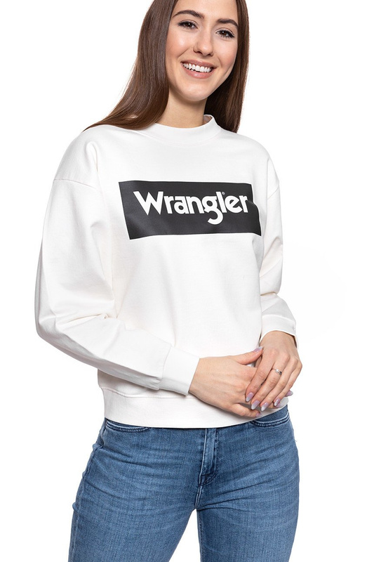 BLUZA WRANGLER 80´S RETRO SWEAT OFFWHITE W6N0HP737 112130775