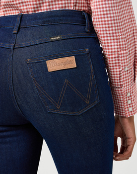 WRANGLER DAMSKIE SPODNIE JEANSOWE WRANGLER FIERCE FLARE TWILIGHT TIDE 112364737
