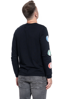 MĘSKI LONGSLEEVE WRANGLER LS WRANGLER TEE BLACK W7E2D0100 112131775