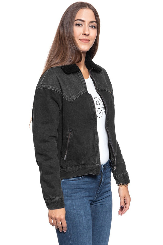 DAMSKA KURTKA ZIMOWA WRANGLER 80´S SHERPA JKT BLACK STONE W424UD24V 112128827