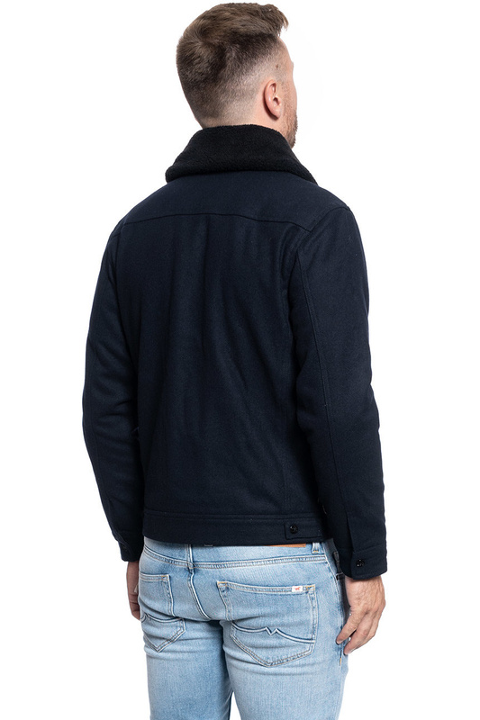MĘSKA KURTKA ZIMOWA LEE 191J WOOL JACKET MIDNIGHT NAVY L86FVOMA 112122658