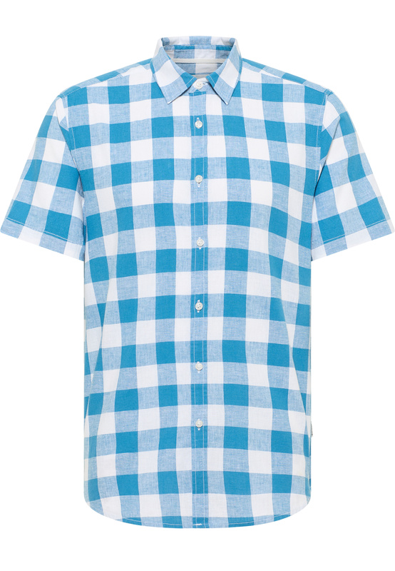 Męska koszula Mustang Style Berkeley Blue Big Vichy Check 1016471 12737