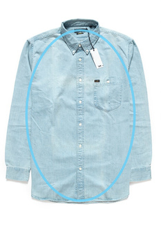 LEE RIVETED SHIRT HEATHER BLUE L66IPLLI 112116452
