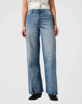 DAMSKIE SPODNIE WRANGLER SPAT LOOSE GREEN WASH 112362780