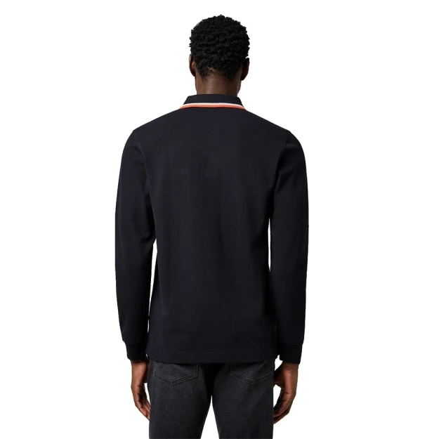 MESKA KOSZULKA POLO WRANGLER LS POLO SHIRT BLACK 112371505