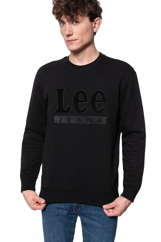 BLUZA LEE VELOURS CREW SWS BLACK L81STJ01 112121904