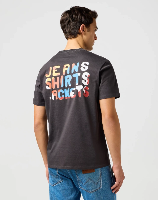 MESKA KOSZULKA WRANGLER BIG GRAPHIC TEE FADED BLACK 112362816