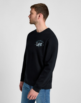 MESKA BLUZA LEE LOGO CREW SWS JET BLACK 112355660