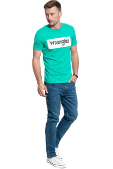 WRANGLER SS LOGO TEE PEACOCK GREEN W742FK082 112131079