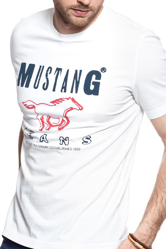 MUSTANG T SHIRT Logo Tee CLOUD DANCER 1007252 2020