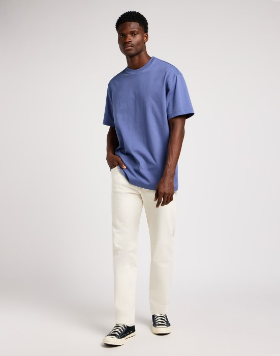 MESKA KOSZULKA LEE PLAIN LOOSE TEE SURF BLUE 112350758