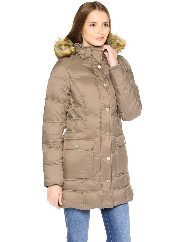 WRANGLER LONG PUFFER JACKET CHANTERELLE W4090YWPC