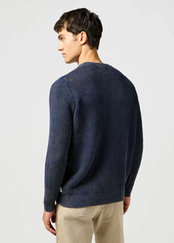 WRANGLER MĘSKA SWETER WRANGLER CREWNECK SWEATER NAVY 112364288