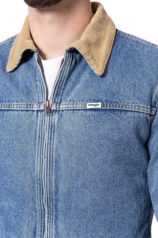 KURTKA JEANSOWA WRANGLER HAWKINS JACKET STONE BLUE W458ER255 112128909
