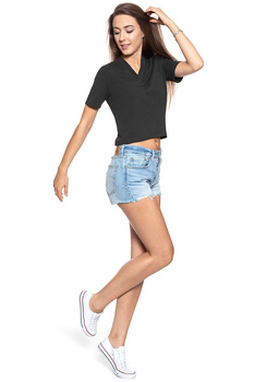 WRANGLER CROP V TEE FADED BLACK W7008GFV6 112130869