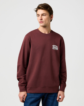 MESKA BLUZA  WRANGLER AMERICANA CREW DECADENT CHOCOLATE 112371680