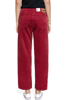 DAMSKIE SPODNIE SZTRUKSOWE LEE 5 POCKET WIDE LEG BIKING RED L30SDC87 112106606