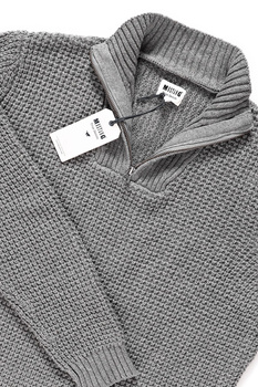 MĘSKI SWETER MUSTANG HEAVY TROYER MID GREY MELANGE 1006556 4140