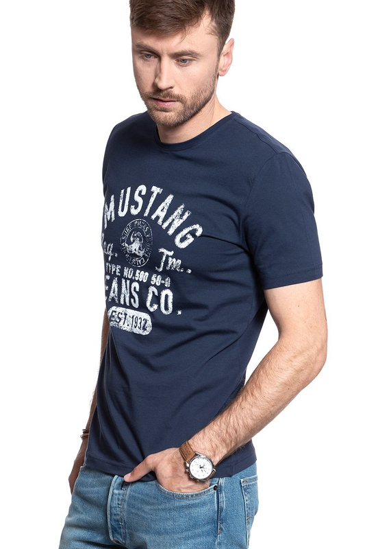 MUSTANG T SHIRT Print Tee MOOD INDIGO 1007520 5228