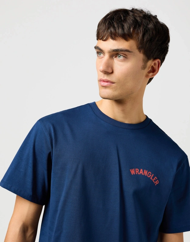 MESKA KOSZULKA WRANGLER GRAPHIC TEE NAVY 112362806