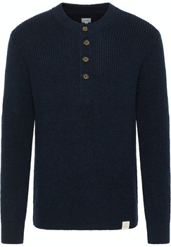 Męski Sweter Mustang Style Emil C Henley Total Eclipse 1014118 5226 