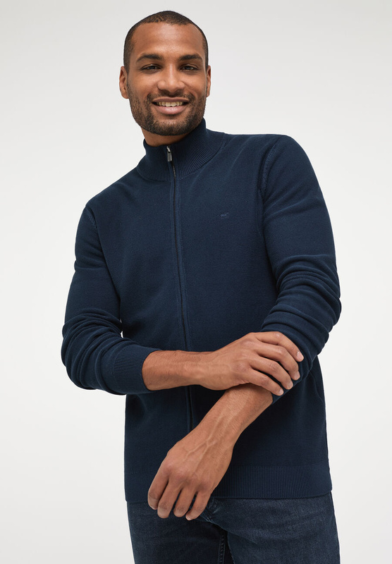MUSTANG Edgar Zip Cardigan MĘSKI SWETER ROZPINANY SKY CAPTAIN 1013275 5323