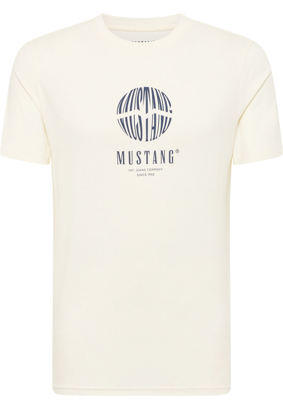 MĘSKA KOSZULKA MUSTANG Austin T-shirt NADRUK Whisper White 1014951 2013