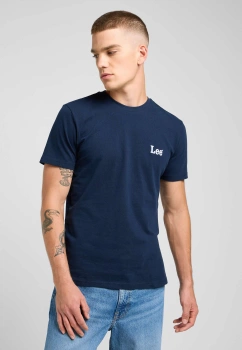 MESKA KOSZULKA  LEE SS SMALL LOGO TEE RIVET NAVY 112370502