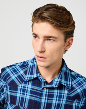 MESKA KOSZULA WRANGLER SS WESTERN SHIRT LATIGO INDIGO 112362899