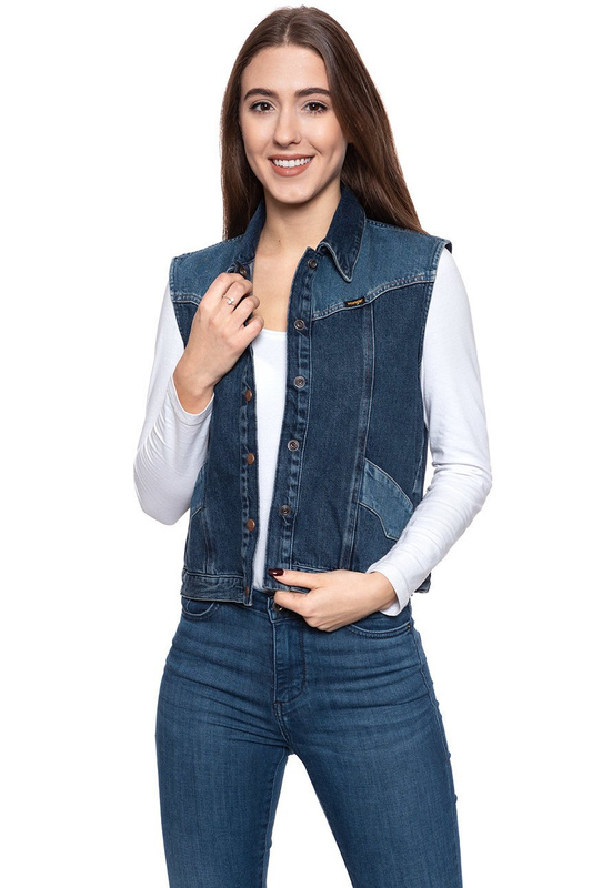 DAMSKA KAMIZELKA WRANGLER WESTERN VEST CANYON NIGHT W428GF929 112128833
