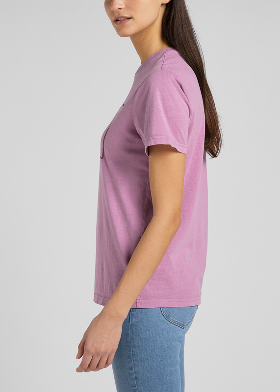 LEE REGULAR GRAPHIC TEE DAMSKI T-SHIRT KOSZULKA NADRUK PLUM L44PUZUJ 112145173