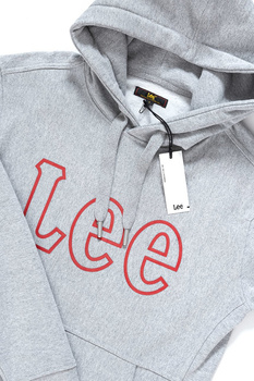 BLUZA LEE SEASONAL LOGO HOODY GREY MELE L81YSOMP 112121963