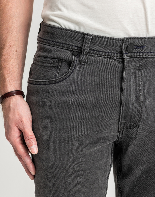 Męskie Spodnie Jeansowe Marcus Sebb 2215 Grey Miner 14-200302