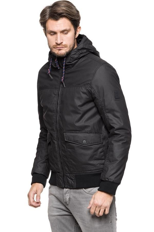 TOM TAILOR WAX COTTON SCHOOL JACKET BLACK 3522242.00.12 COL. 2999