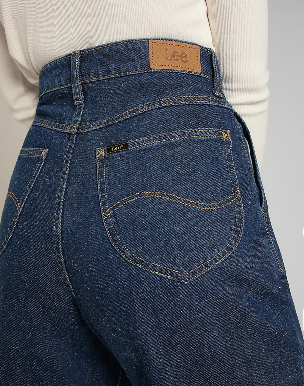 DAMSKIE SPODNIE JEANSOWE LEE PLEATED STELLA TAPER DK STONE BOLTON L30VOMIK 112139819
