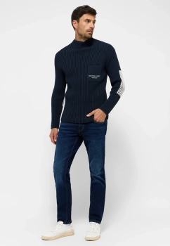 Męskie Spodnie Jeansowe Mustang Style Oregon Slim Denim Blue 1015867 5000 803