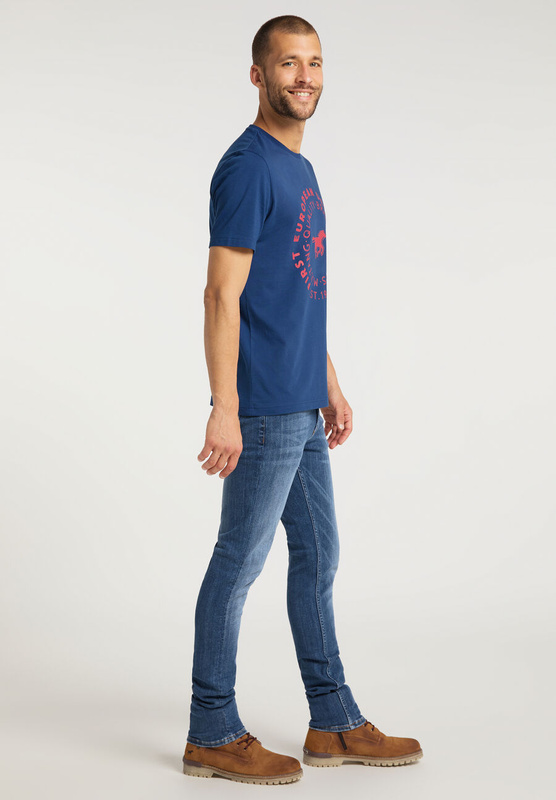 T-SHIRT MĘSKI MUSTANG ALEX C PRINT ESTATE BLUE 1009930 5335