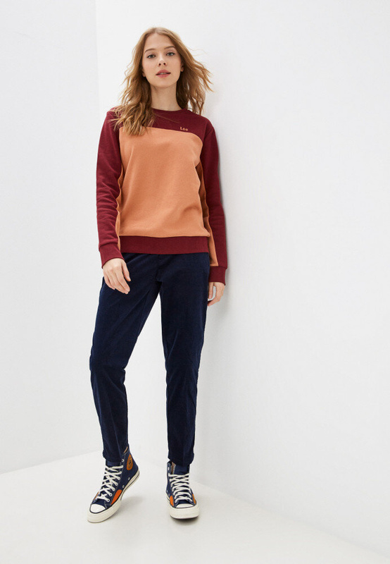 LEE COLOURBLOCK SWS DAMSKA BLUZA BEZ KAPTURA REDRUM L36QEJOW 112139964