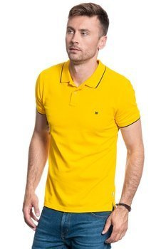 MĘSKIE POLO WRANGLER SS PIQUE POLO LEMON CHROME W7D5K4Y07 112131761