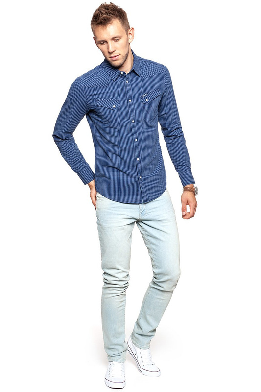 WRANGLER WESTERN 1PKT BUTTON DOWN DARK INDIGO