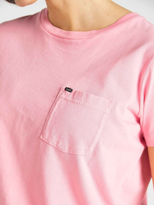 DAMSKI T-SHIRT LEE GARMENT DYED RELAXED FIT LA PINK L40RETNL 112108702