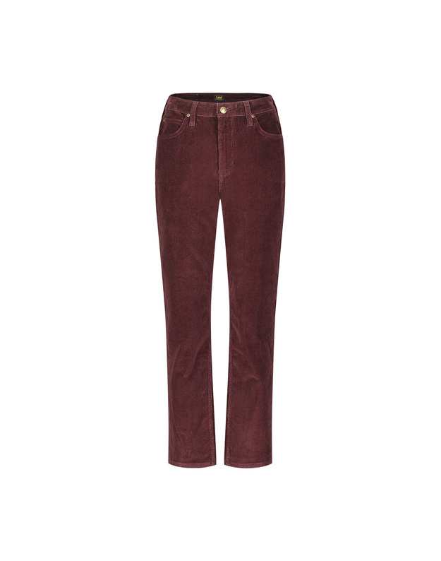 DAMSKIE SPODNIE MATERIAŁOWE LEE CAROL VELVET BEET 112355238