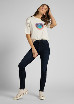 DAMSKI T-SHIRT LEE HALF SL GRAPHIC TEE BRIGHT WHITE L44JEPLJ 112109894