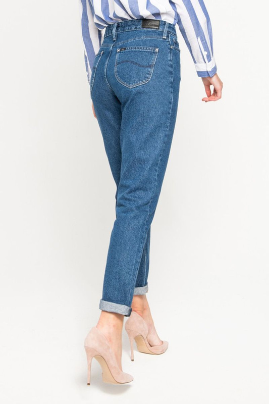 SPODNIE DAMSKIE LEE MOM STRAIGHT BLUE L32IGAEF 112107552