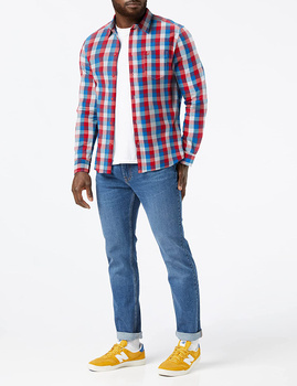 MĘSKA KOSZULA WRANGLER LS 1 PKT SHIRT RED W5M24MX47 112130210