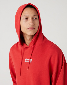MĘSKA BLUZA WRANGLER HOODIE ROCOCCO RED W6E1HAXA4 112130724