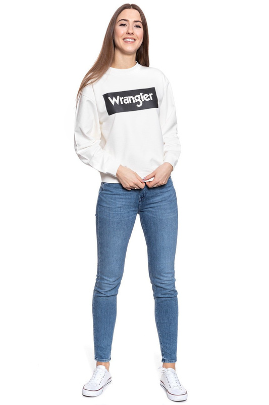 BLUZA WRANGLER 80´S RETRO SWEAT OFFWHITE W6N0HP737 112130775