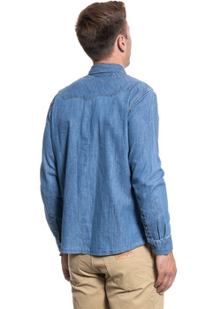 WRANGLER DENIM WESTERN SHIRT MID INDIGO W5M12AX8E 112130201