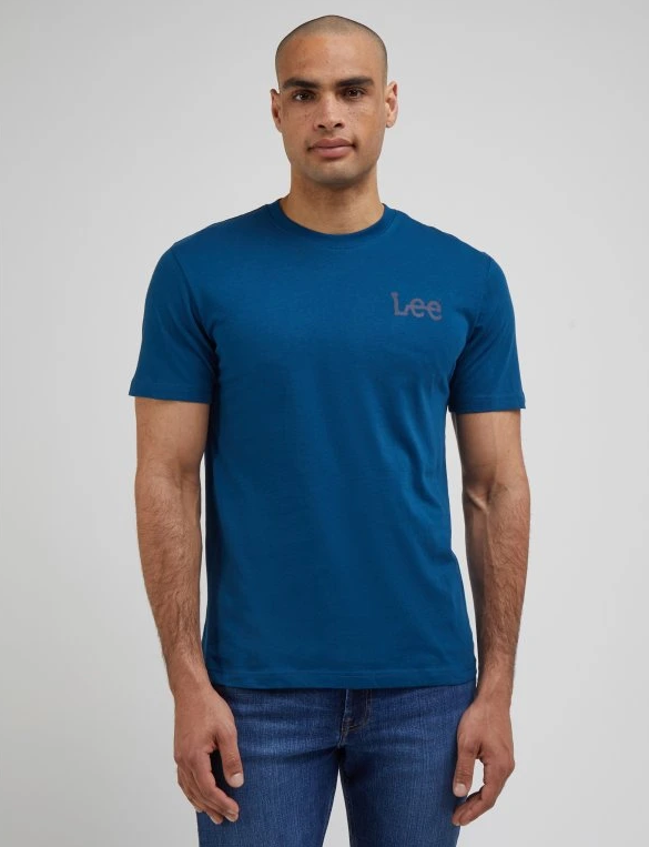 LEE MEDIUM WOBBLY TEE MĘSKA KOSZULKA T-SHIRT ROYAL TEA 112341712 LL04045025